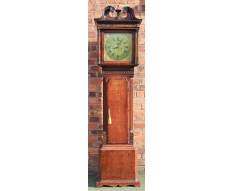 A George III oak and mahogany crossbanded eight day longcase clock, the brass Roman numeral dial signed 'Butler Bolton', with