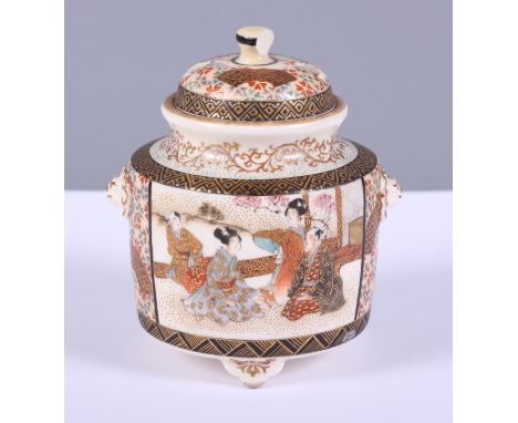 A Chinese porcelain brush rest with mountain scene and turquoise and gilt decoration, on scroll end supports, 3 1/2" wide, an
