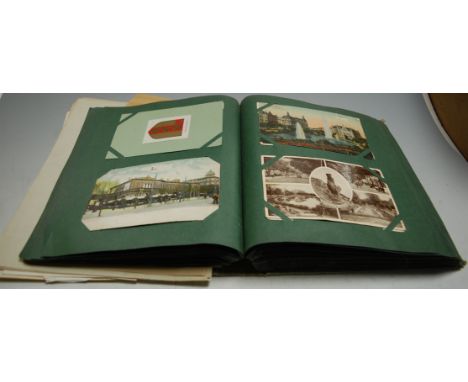 An early 20th century postcard album, mainly being topographical 