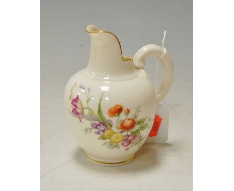 A Royal Worcester porcelain flatback jug, shape No.1094, circa 1903