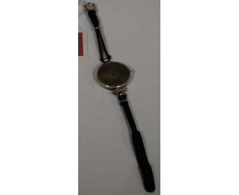 An early 20th century Gents Rolex silver cased wristwatch, manual wind movement, having engine turned silver dial, subsidiary