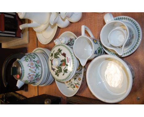 A quantity of Portmeirion Botanic Garden table china comprising; tureens, side plates, kettle etc 