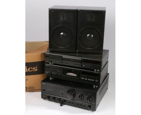 Technics Stereo Integrated Amplifier SU-VX800 Extended Direct Drive, model SU-VX 800, Serial No. OF11A02717, together with a 