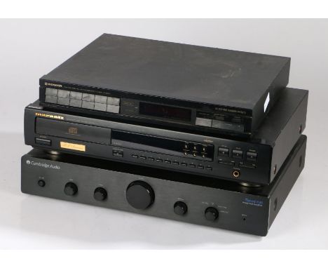 Cambridge Audio Topaz AM5 integrated amplifier, Marantz CD-63 mkII CD player, Pioneer FM/AM digital synthesizer tuner F-Z91L 