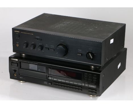 Kenwood Multiple Compact Disc Player, DP-M5570, serial no. 50440663, and an Aiwa Stereo Integrated Amplifier, Model No. XA-00