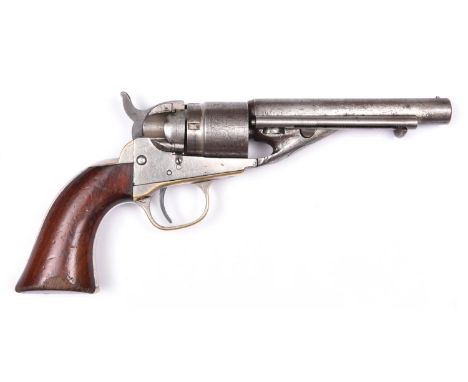 A rim fire conversion of a 5 shot .36" Colt Pocket pistol of Navy calibre, round barrel 4½" with New York single line address