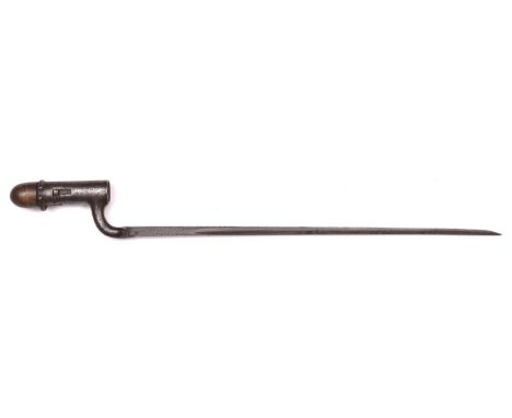 A Lovell's triangular socket bayonet for 1839 pattern musket, blade 17" stamped "John Ro(e)", with ordnance inspector's mark 