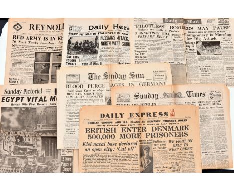 A collection of 40+ mainly National Newspapers, mostly from around the time of the First World War and Second World War, with