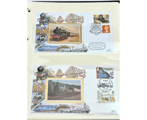 A folder of railway related unused stamps and Commemorative/First Day covers with postmarks from around the world. A very wel