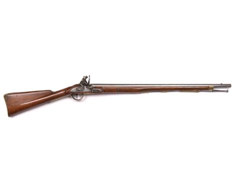 A good .65" Elliott pattern flintlock carbine, 43½" overall, barrel 28" with Tower private proofs; flat lock with double line