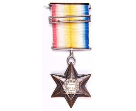 Gwalior Star, for Maharajpoor 29th December 1843,  (reverse engraved Lieut R.B. McLeod, 4th Reg Light Cavalry Lancers) VF,  t