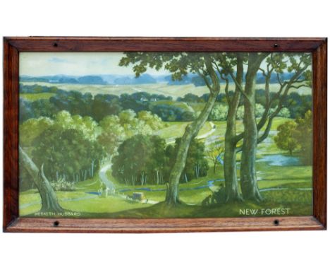 New Forest Hubbard Carriage print NEW FOREST by Hesketh Hubbard from the Southern Railway Series. In good condition in origin