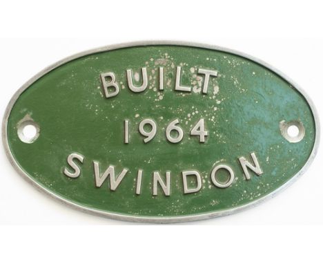 Built 1964 Swindon ex D9506 Worksplate BUILT 1964 SWINDON ex British Railways Diesel Hydraulic Class 14 D9506. Allocated to 8