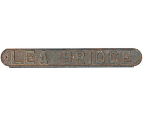 LNER Lea Bridge LNER cast iron seat back LEA BRIDGE from the former Great Eastern Railway station between Stratford and Totte
