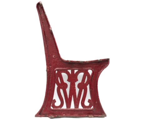 GWR Script x2 GWR cast iron bench Seat Ends script type, x2. In ex railway condition ready to restore.