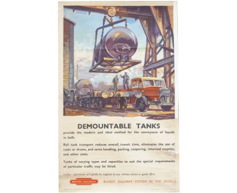 BR(M) DR Demountable Tanks, McDonough Poster BR(M) DEMOUNTABLE TANKS by Kenneth McDonough. Double Royal measures 25in x 40in.