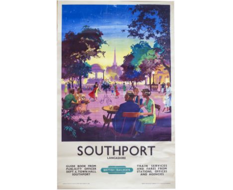 BR(M) DR Southport Poster BR(M) SOUTHPORT LANCASHIRE unsigned. Double Royal 25in x 40in. In good condition, has been mounted 
