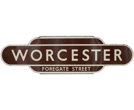 BR(W) HF Worcester Foregate Street Totem BR(W) HF WORCESTER FOREGATE STREET from the former Great Western station in the cent