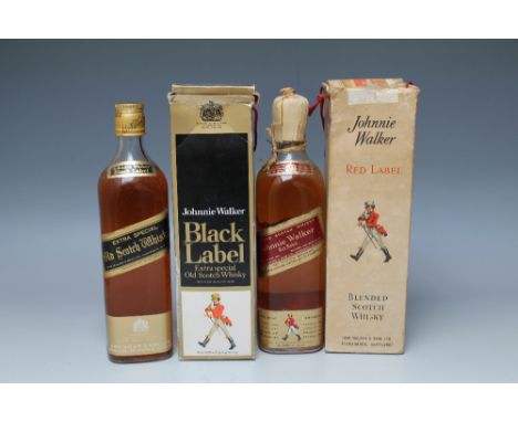 ONE BOTTLE OF JOHNNIE WALKER RED LABEL IN EARLY ORIGINAL BOX MADE EXCLUSIVELY FOR FORTE'S DUTY FREE LIQUOR SHOP AT LONDON AIR
