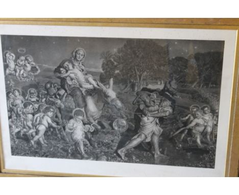 AFTER WILLIAM HOLMAN HUNT (1827 - 1910). 'The Flight into Egypt', print, framed and glazed, 61 x 90 cm