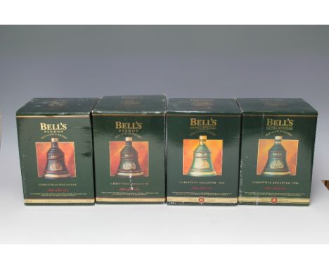 FOUR CHRISTMAS PRESENTATION BOXES OF BELLS EXTRA SPECIAL OLD SCOTCH WHISKY, consisting of years 1992,1993,1994 and 1995