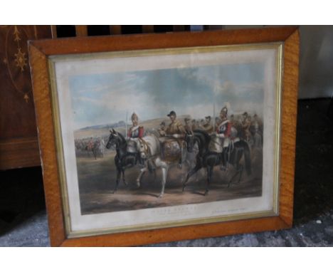 AFTER HENRY MARTENS (NINETEENTH CENTURY). '1st Life Guards', lithograph in colours, framed, 60 x 71 cm