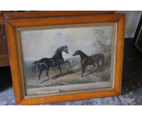 AFTER JOHN F. HERRING SNR (1795 - 1865). 'The British stud - depicting two stallions Camel & Banter', lithograph in colours, 