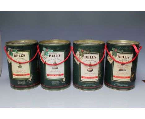 FOUR CHRISTMAS PRESENTATION TINS OF BELLS EXTRA SPECIAL OLD SCOTCH WHISKY, consisting of years 1988, 1989,1990 and 1991