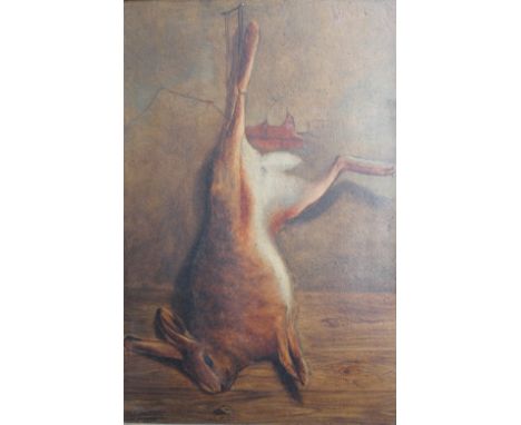 WILLIAM CUTLER (NINETEENTH CENTURY). Hanging game, oil on board, signed lower left and dated 1870, gilt framed, 44 x 29 cm