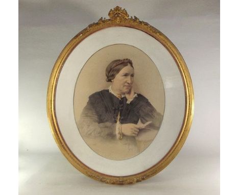 R.N.L.I. CHARITY LOT.
A Victorian watercolour portrait of a lady. Indistinctly signed in pencil & dated 1870. 49 x 38cm.