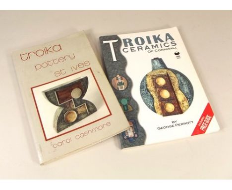 TROIKA BOOKS.
Two books: 'Troika Pottery St.Ives' by Carol Cashmore, 1994 first edition, ex-library copy & 'Troika Ceramics o