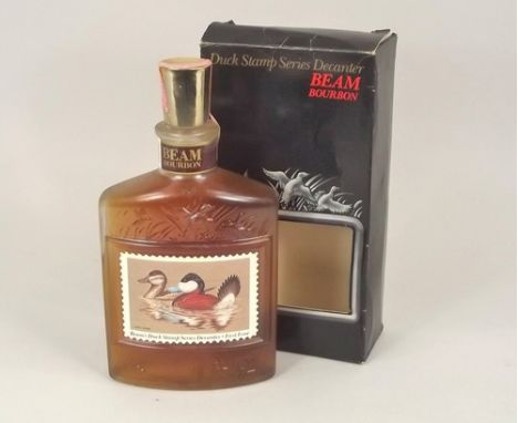 BEAM'S BOURBON.
A Beam's Duck Stamp Series decanter, 1st Issue, unopened, in original outer sleeve.