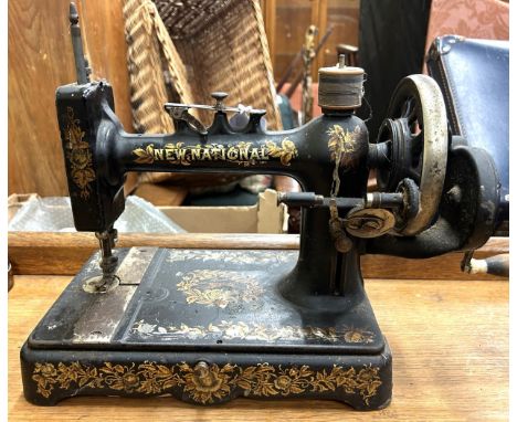 A New National table top sewing machine, 30 cm wide Provenance:&nbsp; A single owner collection, from the studio of a seamstr