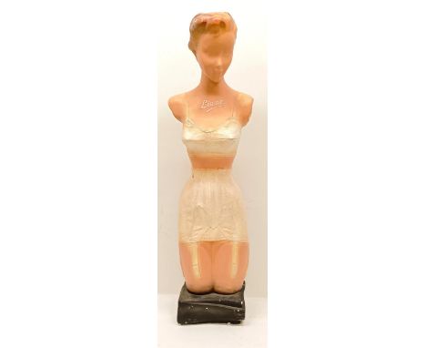 A vintage Liane plaster underwear shop advertising bust, 90 cm high  Provenance:&nbsp; A single owner collection, from the st