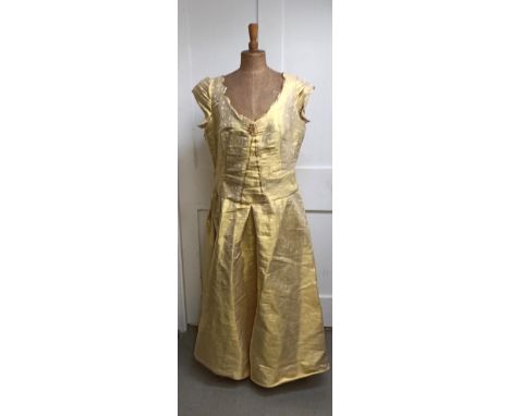 A dress and assorted other costume (3 boxes)  Provenance:&nbsp; A single owner collection, from the studio of a seamstress