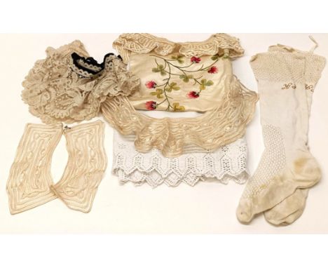 Assorted lace and other textiles (box)  Provenance:&nbsp; A single owner collection, from the studio of a seamstress