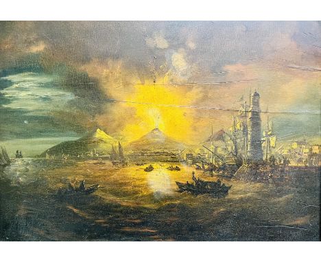 William Sadler II (c.1782 ? 1839) Eruption of Mount Vesuvius c. 1825, oils on panel, 53cms x 38cms (21? x 15?). (1) Please no