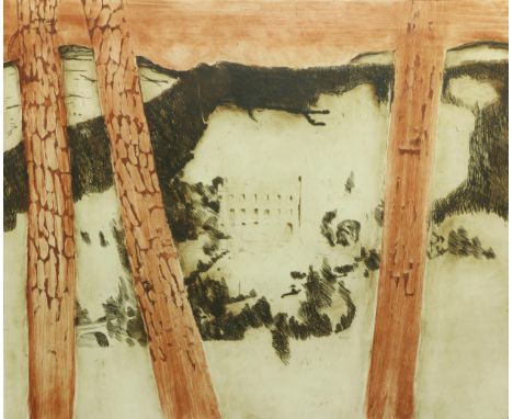 Patrick Hickey, Irish, HRHA (1927-1998)  "Near Glenmalure II - The Barracks," lithograph,ÿLimited Edn. No. 12 (20),ÿSigned, m