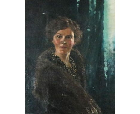 Leo Whelan (1892?1956)ÿ  "Portrait ofÿa Young Womanÿc.ÿ1940," oil on canvas unsignedÿapprox. 21" x 17" (53cms x 43cms) gilt t