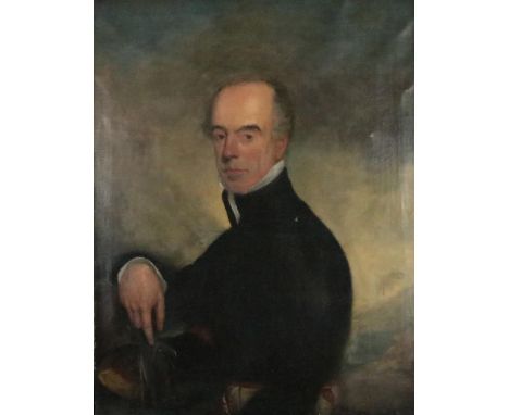 John Watson Gordon (1788-1864) (attributed to)ÿ  ÿ ?Portrait of a Scottish Military Officer Holding a Sword, c 1840? O.O.C.,ÿ