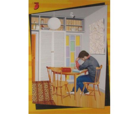 Robert Ballagh, Irish (b. 1943)  "Inside No. 3," coloured lithograph Print, Artists Proof,ÿsigned, approx. 89cms x 66cms (35"