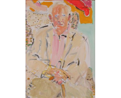Elizabeth Cope, Irish (b. 1952)  "Dermot" (Teevan) O.O.C., Portrait of Gentleman seated, approx. 70cms x 50cms (27 1/2" x 19 