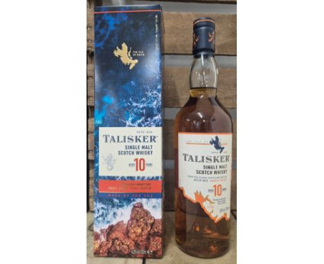 Talisker Aged 10 years Single Malt Scotch Whisky 700ml. Full sealed with box 