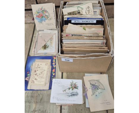 A Collection of Mixed Antique &amp; Vintage Greeting cards &amp; Booklets/ Lettering 