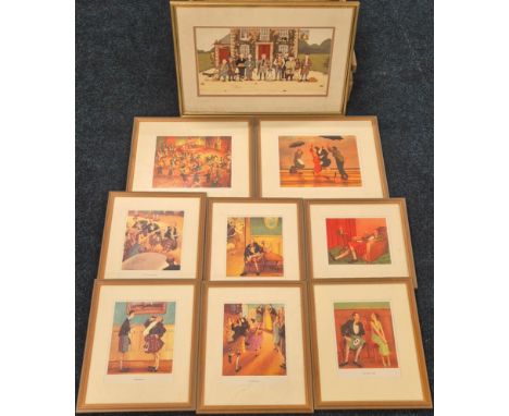 A Collection of Scottish Related Caricature prints by T.A Cockburn one signed in pencil &amp; limited edition 99/850 The Shoo