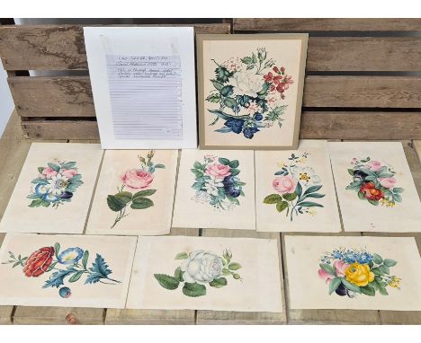 John Morrison (1782-1853) 19th century Georgian watercolours of Botanical flower species.