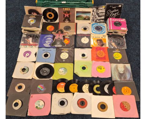 A Large collection 45R.P.M Records; 1977 Virgin Records Ltd VS181 "God Save the Queen" Sex Pistols, T- Rex, Marc Bolan, Tom R