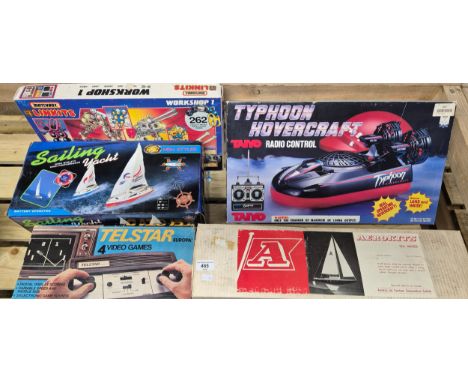 A collection of Vintage Remote Control &amp; Matchbox Linkits &amp; model Yacht 