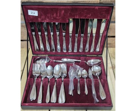 A Vintage style  Canteen of cutlery. 