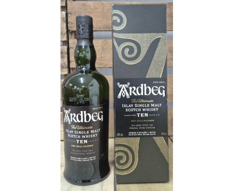 Ardbeg Islay Ten Year old Single Malt Scotch Whisky 70cl. Full sealed with box 